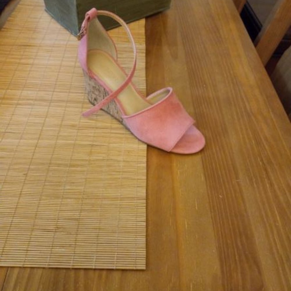 Wedge Cork Heel Sandals Pink Size 6